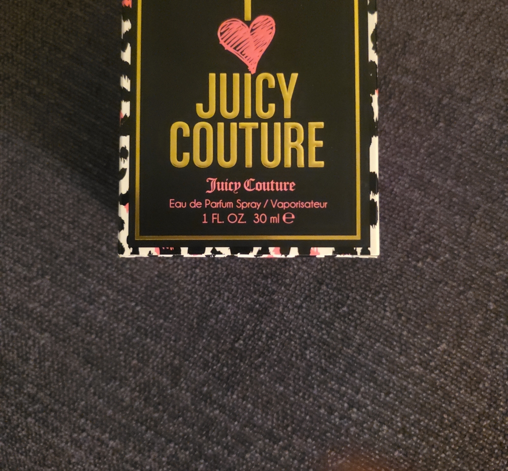 Juicy Couture Black Box with Gold Logo and Pink Heart
